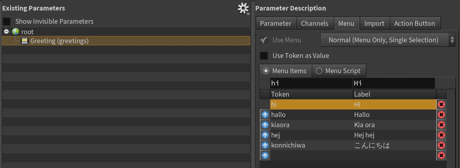 Item/Label Pairs