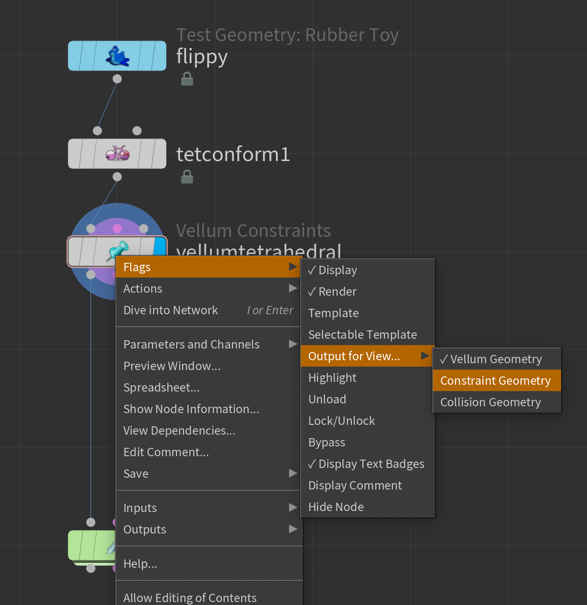 Output for View Flag