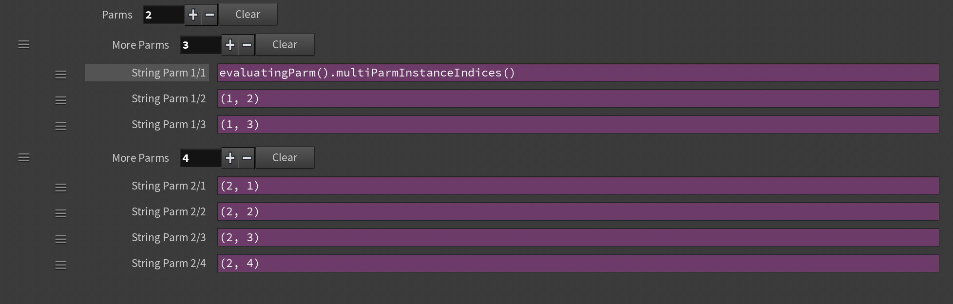 `multiParmInstanceIndices()` in action.