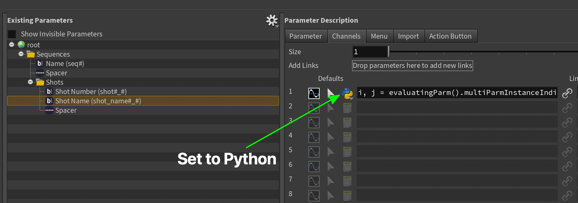 Set the **Default Expression Language** to **Python** 🐍.