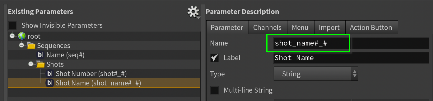 Notice the double hash token for the nested multiparm `#_#`.