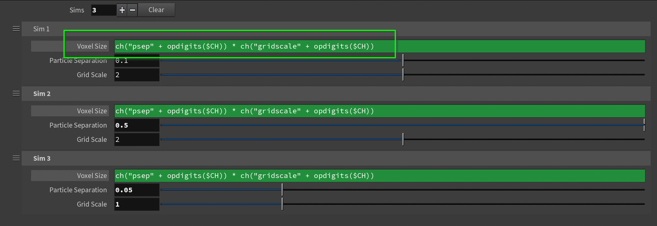 New default expression using `opdigits($CH)` instead of `#`.