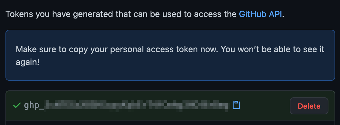 Personal Access Token